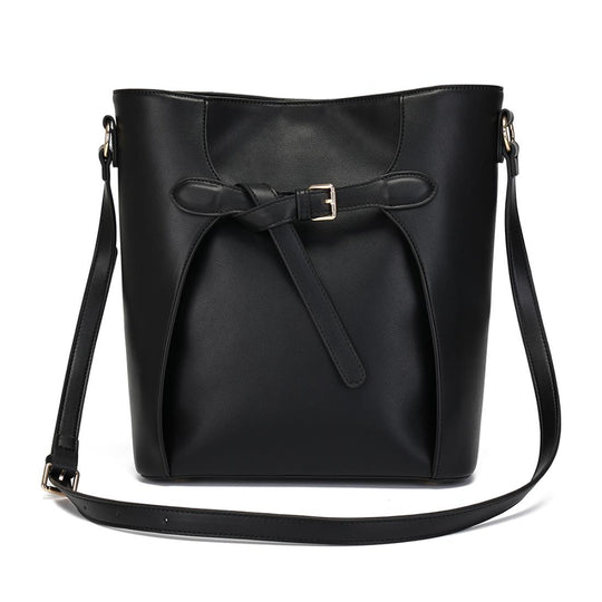 Bailey Bow Bucket Bag (Black) banner